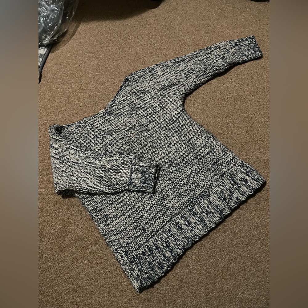 Blue and white knit sweater. Size S. Women’s.